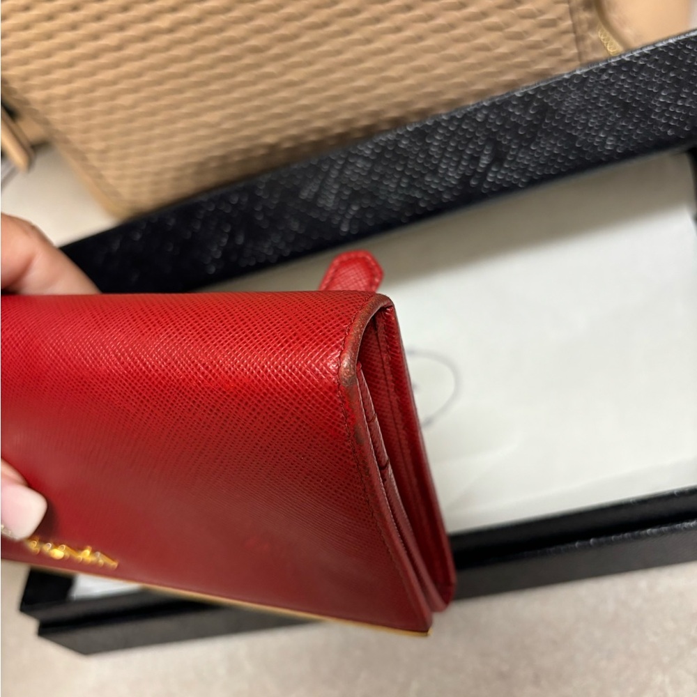Prada Red Wallet - Picture 6 of 9